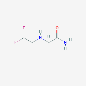 molecular formula C5H10F2N2O B13299001 2-[(2,2-Difluoroethyl)amino]propanamide 