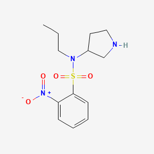 2-Nitro-N-propyl-N-(pyrrolidin-3-yl)benzene-1-sulfonamide