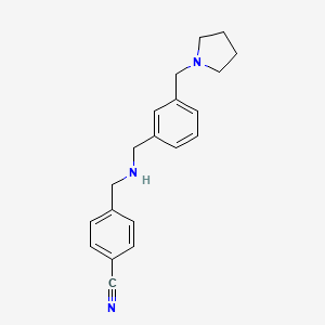 4-[({[3-(Pyrrolidin-1-ylmethyl)phenyl]methyl}amino)methyl]benzonitrile