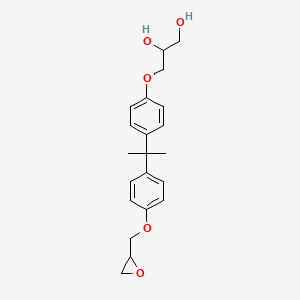 molecular formula C21H26O5 B1329907 3-(4-(1-(4-(2,3-环氧丙氧基)苯基)-1-甲基乙基)苯氧基)丙烷-1,2-二醇 CAS No. 76002-91-0