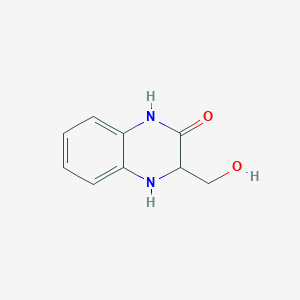 B132991 3-(Hydroxymethyl)-3,4-dihydroquinoxalin-2(1H)-one CAS No. 148012-90-2