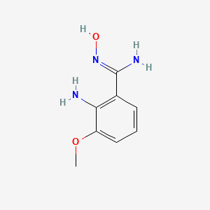 molecular formula C8H11N3O2 B13299109 2-Amino-N'-hydroxy-3-methoxybenzene-1-carboximidamide 