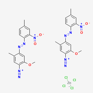 molecular formula C30H28Cl4N10O6Zn B1329912 Fast Corinth V zinc chloride double salt CAS No. 61966-14-1