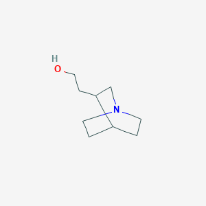 molecular formula C9H17NO B13299173 2-(1-Azabicyclo[2.2.2]octan-3-YL)ethan-1-OL 