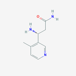 (3R)-3-amino-3-(4-methylpyridin-3-yl)propanamide