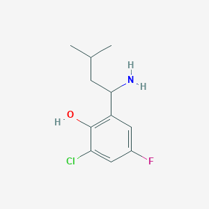 2-(1-Amino-3-methylbutyl)-6-chloro-4-fluorophenol