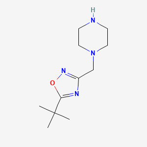 1-[(5-tert-Butyl-1,2,4-oxadiazol-3-yl)methyl]piperazine