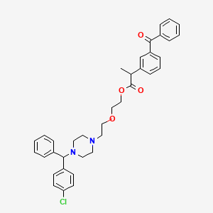 molecular formula C37H39ClN2O4 B1329923 2-[2-[4-[(4-氯苯基)苄基]哌嗪-1-基]乙氧基]乙基 2-(3-苯甲酰苯基)丙酸酯 CAS No. 75626-98-1