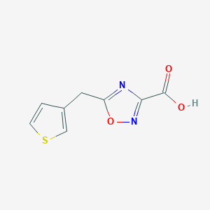 molecular formula C8H6N2O3S B13299234 5-(Thiophen-3-ylmethyl)-1,2,4-oxadiazole-3-carboxylic acid 