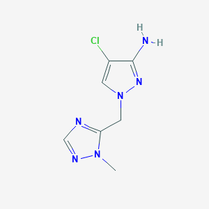 4-chloro-1-[(1-methyl-1H-1,2,4-triazol-5-yl)methyl]-1H-pyrazol-3-amine