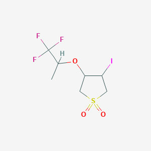 3-Iodo-4-((1,1,1-trifluoropropan-2-yl)oxy)tetrahydrothiophene 1,1-dioxide