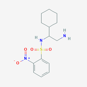 N-(2-Amino-1-cyclohexylethyl)-2-nitrobenzene-1-sulfonamide