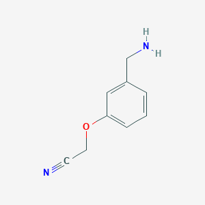 molecular formula C9H10N2O B13299288 2-[3-(Aminomethyl)phenoxy]acetonitrile 