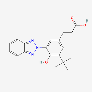 B1329929 Benzenepropanoic acid, 3-(2H-benzotriazol-2-yl)-5-(1,1-dimethylethyl)-4-hydroxy- CAS No. 84268-36-0