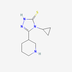 4-Cyclopropyl-5-(piperidin-3-yl)-4H-1,2,4-triazole-3-thiol