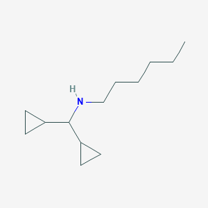 (Dicyclopropylmethyl)(hexyl)amine