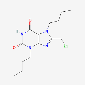 molecular formula C14H21ClN4O2 B13299447 3,7-dibutyl-8-(chloromethyl)-3,7-dihydro-1H-purine-2,6-dione 