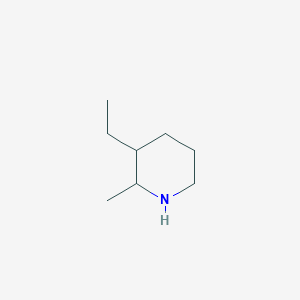 molecular formula C8H17N B13299462 3-Ethyl-2-methylpiperidine 