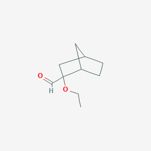 molecular formula C10H16O2 B13299469 2-Ethoxybicyclo[2.2.1]heptane-2-carbaldehyde 