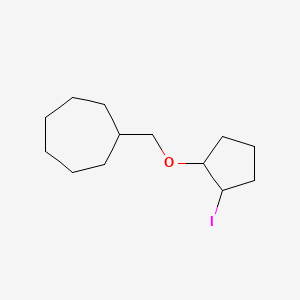 molecular formula C13H23IO B13299478 {[(2-Iodocyclopentyl)oxy]methyl}cycloheptane 