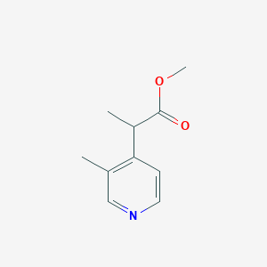 molecular formula C10H13NO2 B13299497 Methyl 2-(3-methylpyridin-4-yl)propanoate 