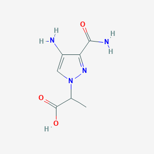 2-(4-Amino-3-carbamoyl-1H-pyrazol-1-yl)propanoic acid