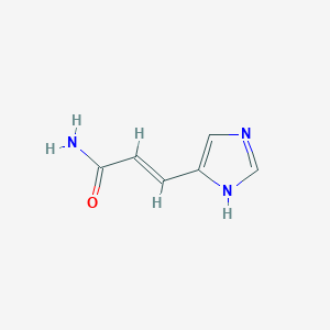 molecular formula C6H7N3O B13299513 Imidazole, 5-[2-(aminocarbonyl)vinyl]- CAS No. 135200-64-5