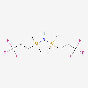 molecular formula C10H21F6NSi2 B1329955 三氟丙基二甲基硅烷胺，N-[二甲基(3,3,3-三氟丙基)甲硅烷基]-1,1-二甲基-1-(3,3,3-三氟丙基)- CAS No. 39482-87-6