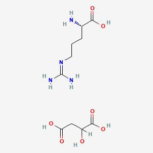 molecular formula C10H20N4O7 B1329959 L-精氨酸苹果酸盐 CAS No. 16856-16-9