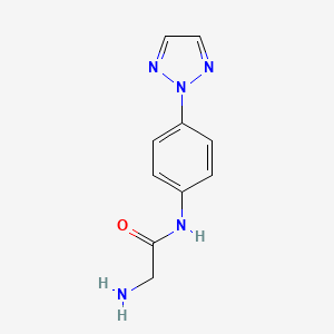 2-Amino-N-[4-(2H-1,2,3-triazol-2-yl)phenyl]acetamide