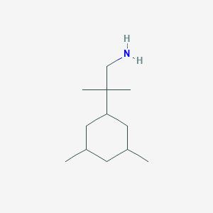 molecular formula C12H25N B13299617 2-(3,5-Dimethylcyclohexyl)-2-methylpropan-1-amine 