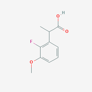 molecular formula C10H11FO3 B13299629 2-(2-Fluoro-3-methoxyphenyl)propanoic acid 