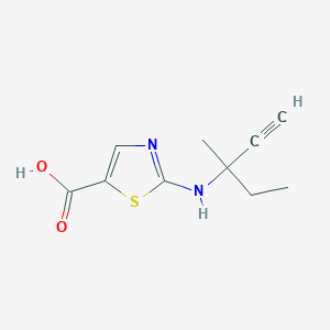 2-[(3-Methylpent-1-yn-3-yl)amino]-1,3-thiazole-5-carboxylic acid