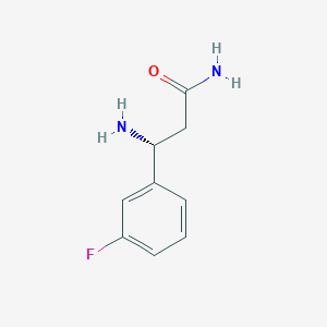 (3R)-3-amino-3-(3-fluorophenyl)propanamide