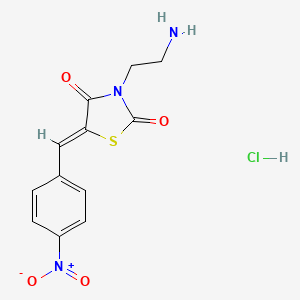 (5Z)-3-(2-aminoethyl)-5-(4-nitrobenzylidene)-1,3-thiazolidine-2,4-dione hydrochloride