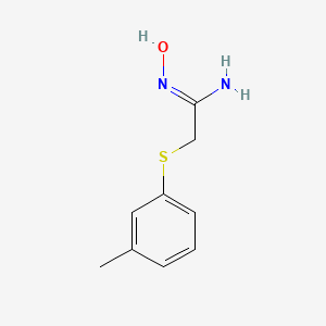 molecular formula C9H12N2OS B13299797 N'-Hydroxy-2-[(3-methylphenyl)sulfanyl]ethanimidamide 