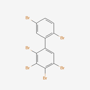 molecular formula C12H4Br6 B1329981 1,2,3,4-四溴-5-(2,5-二溴苯基)苯 CAS No. 120991-47-1