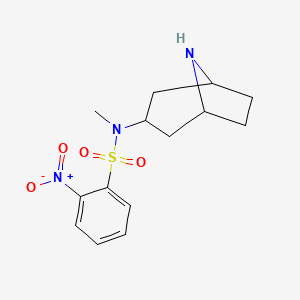 molecular formula C14H19N3O4S B13299858 N-{8-azabicyclo[3.2.1]octan-3-yl}-N-methyl-2-nitrobenzene-1-sulfonamide 