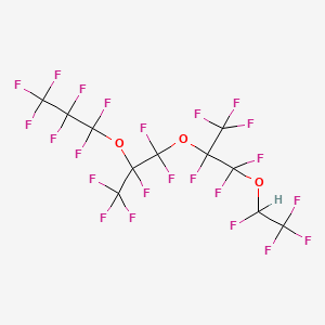 B1329994 Propane, 1,1,1,2,3,3-hexafluoro-2-(heptafluoropropoxy)-3-(1,2,2-trifluoro-2-(1,2,2,2-tetrafluoroethoxy)-1-(trifluoromethyl)ethoxy)- CAS No. 3330-16-3