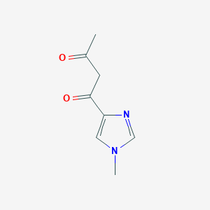 molecular formula C8H10N2O2 B13299946 1-(1-Methyl-1H-imidazol-4-yl)butane-1,3-dione 