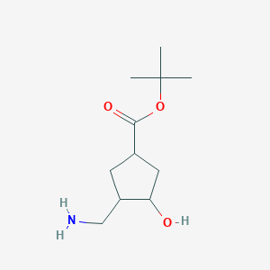 tert-Butyl 3-(aminomethyl)-4-hydroxycyclopentane-1-carboxylate