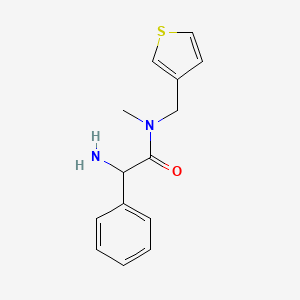 molecular formula C14H16N2OS B13299953 2-amino-N-methyl-2-phenyl-N-(thiophen-3-ylmethyl)acetamide 