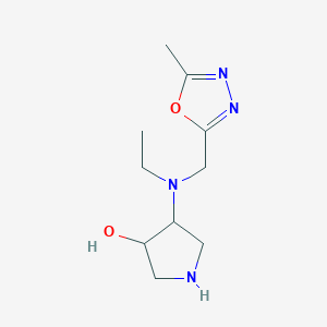 4-{Ethyl[(5-methyl-1,3,4-oxadiazol-2-yl)methyl]amino}pyrrolidin-3-ol