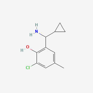 2-[Amino(cyclopropyl)methyl]-6-chloro-4-methylphenol