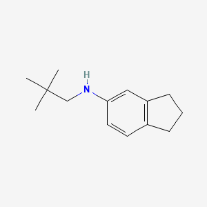 molecular formula C14H21N B13299997 N-(2,2-dimethylpropyl)-2,3-dihydro-1H-inden-5-amine 