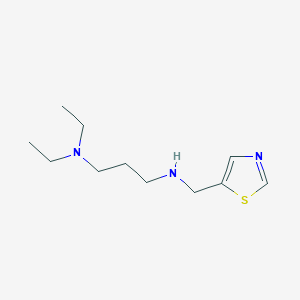 molecular formula C11H21N3S B13300023 [3-(Diethylamino)propyl](1,3-thiazol-5-ylmethyl)amine 