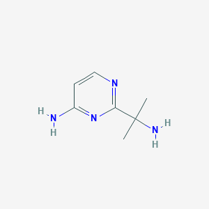 molecular formula C7H12N4 B13300037 2-(2-Aminopropan-2-yl)pyrimidin-4-amine 