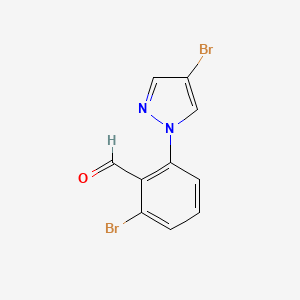 2-Bromo-6-(4-bromo-1H-pyrazol-1-yl)benzaldehyde