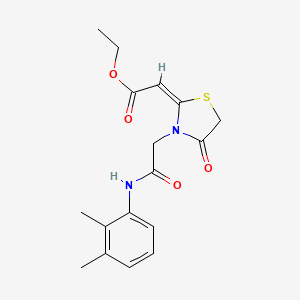 ethyl (2E)-2-[3-[2-(2,3-dimethylanilino)-2-oxoethyl]-4-oxo-1,3-thiazolidin-2-ylidene]acetate