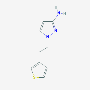 molecular formula C9H11N3S B13300067 1-[2-(Thiophen-3-yl)ethyl]-1H-pyrazol-3-amine 